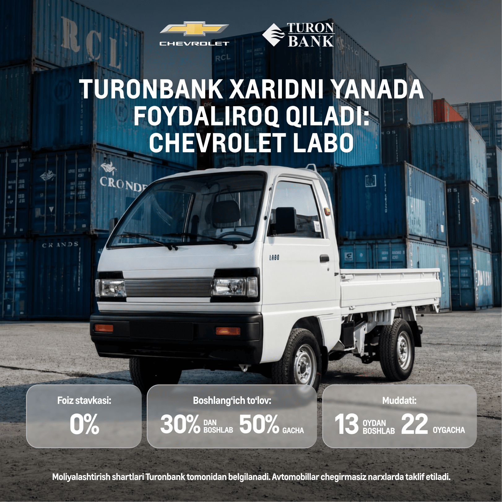 Chevrolet xaridi uchun 0% foizli imkoniyatlari kengaytirildi